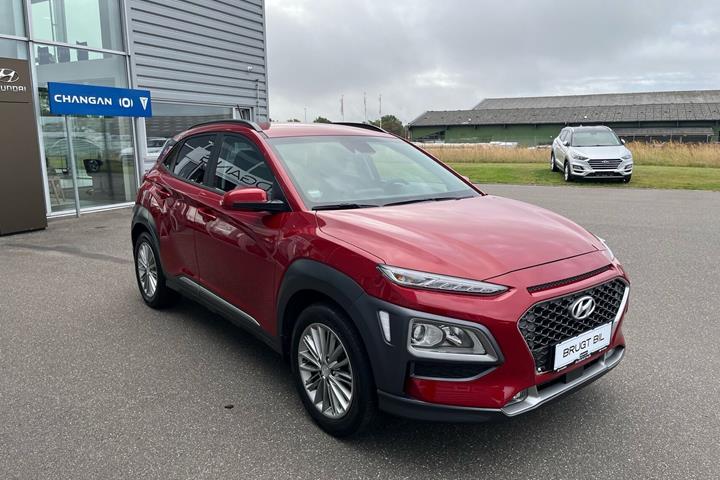 Rød Hyundai Kona fra 2020