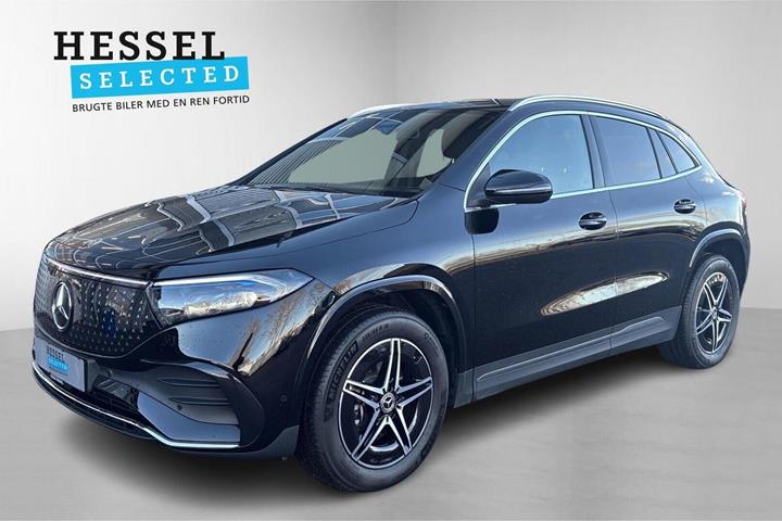 Sort Mercedes EQA250+ fra 2024 set udefra