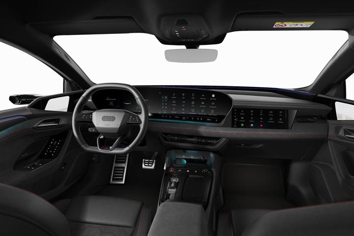 Hvid Audi S6 e-tron fra 2025
