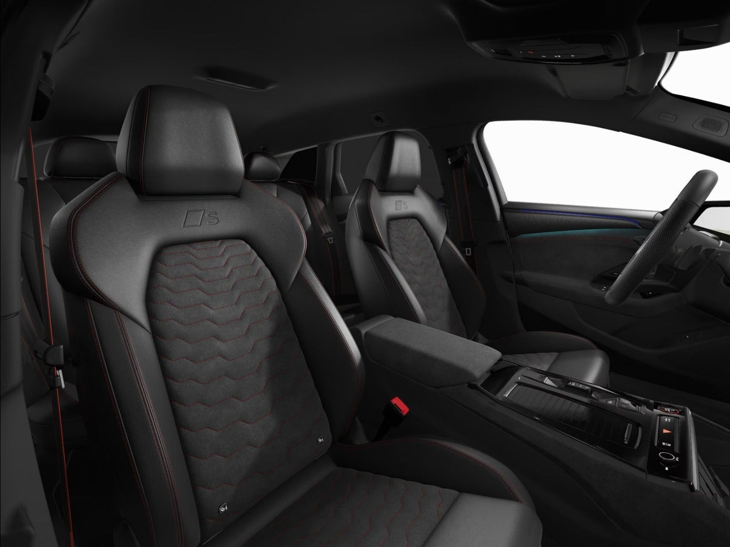 Hvid Audi S6 e-tron fra 2025