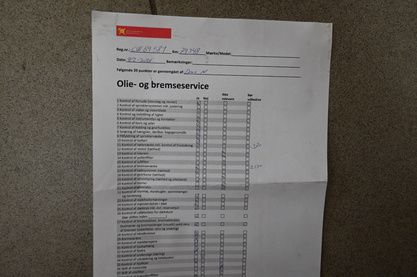 Rød VW E-UP! fra 2021