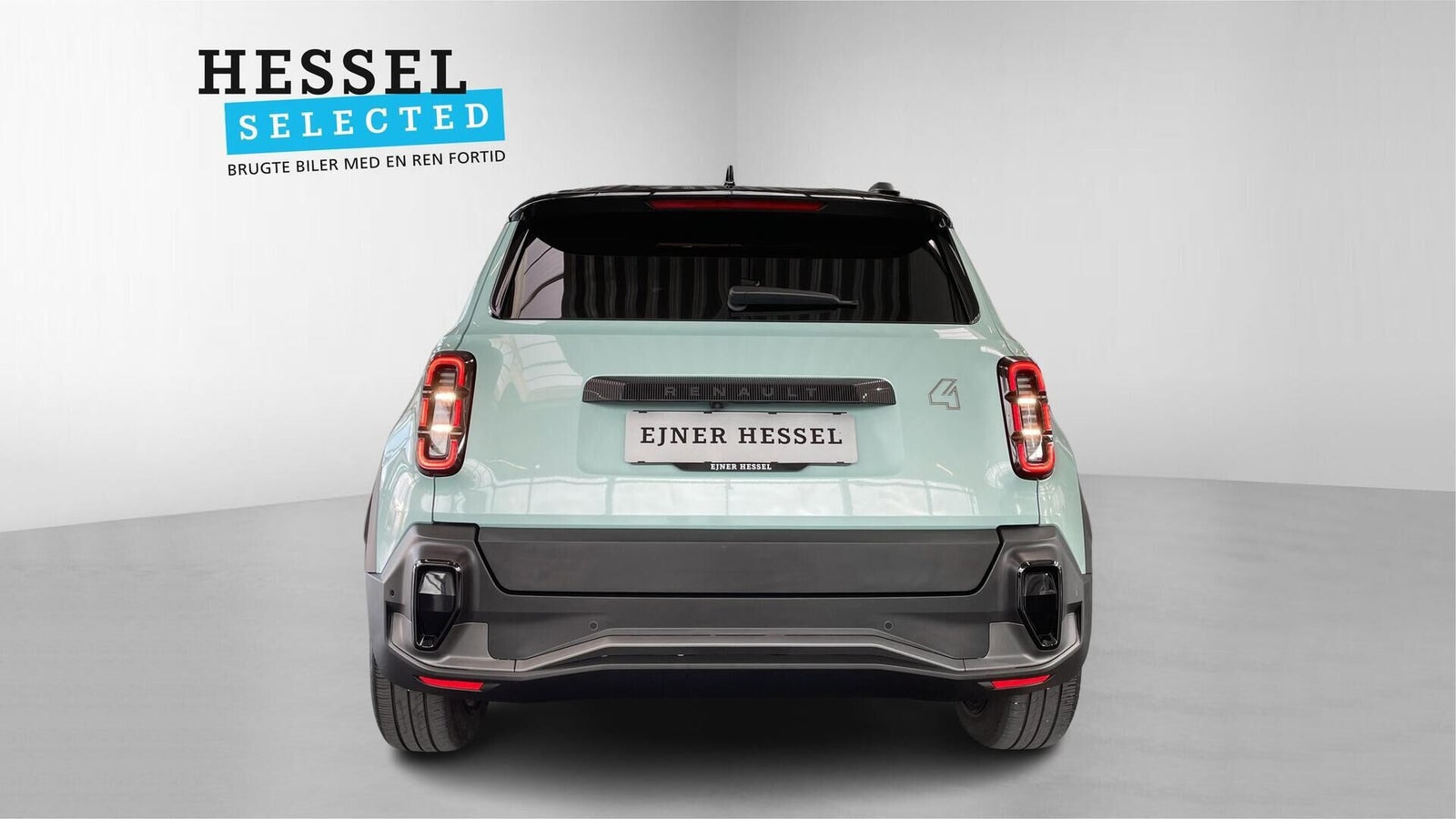 Blå Renault 4 E-Tech fra 2026 set udefra