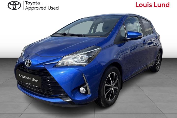 Blå Toyota Yaris fra 2019