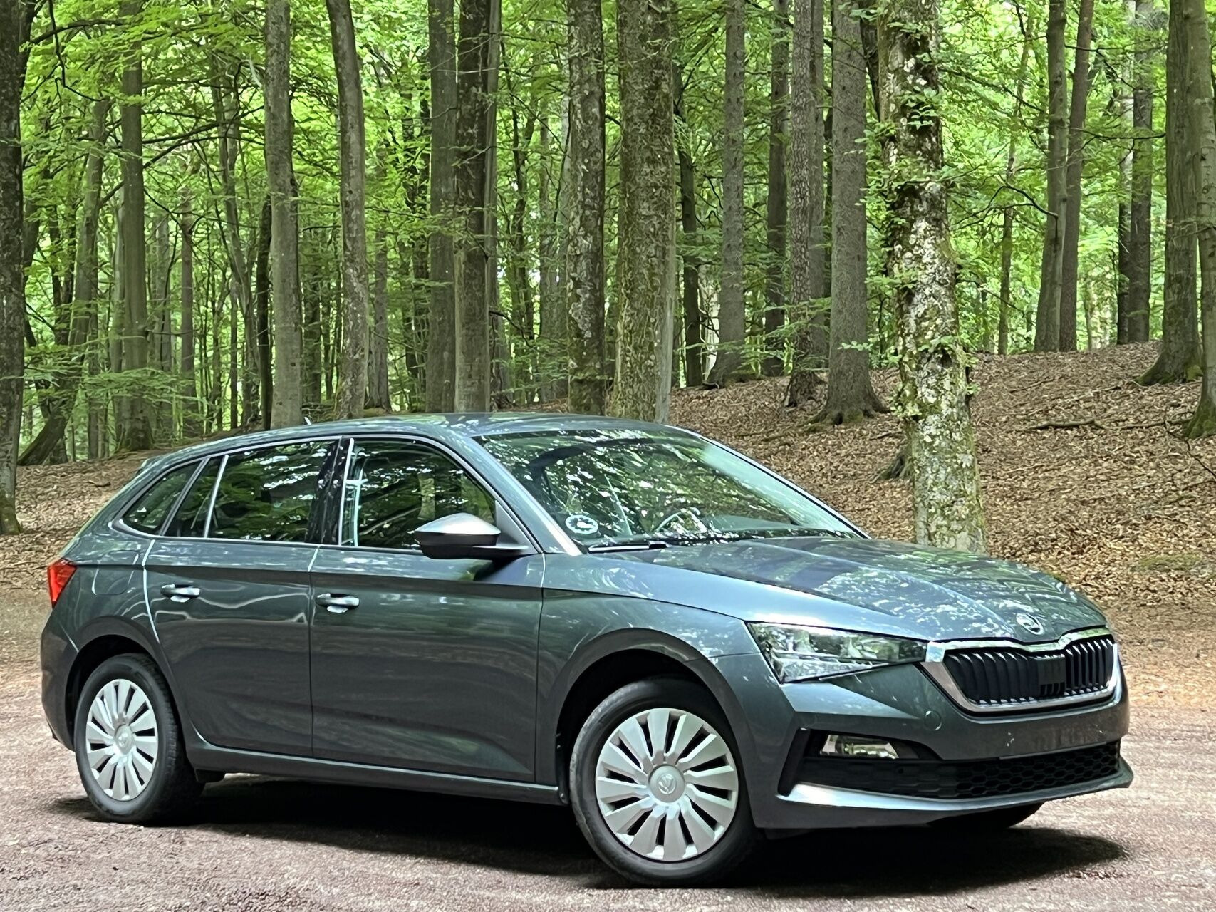 Grå Skoda Scala fra 2021