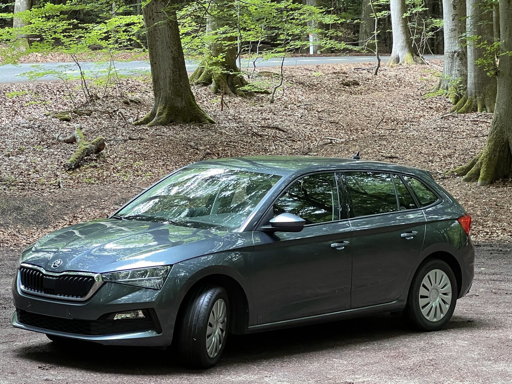 Grå Skoda Scala fra 2021