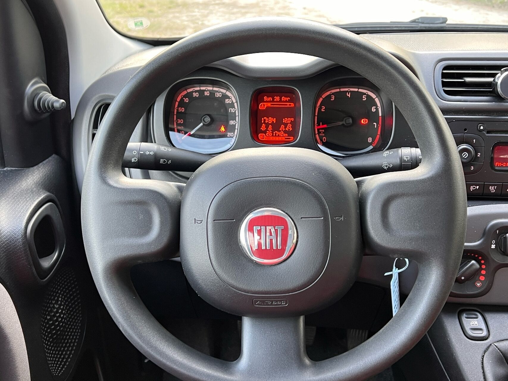 Sølv Fiat Panda fra 2015