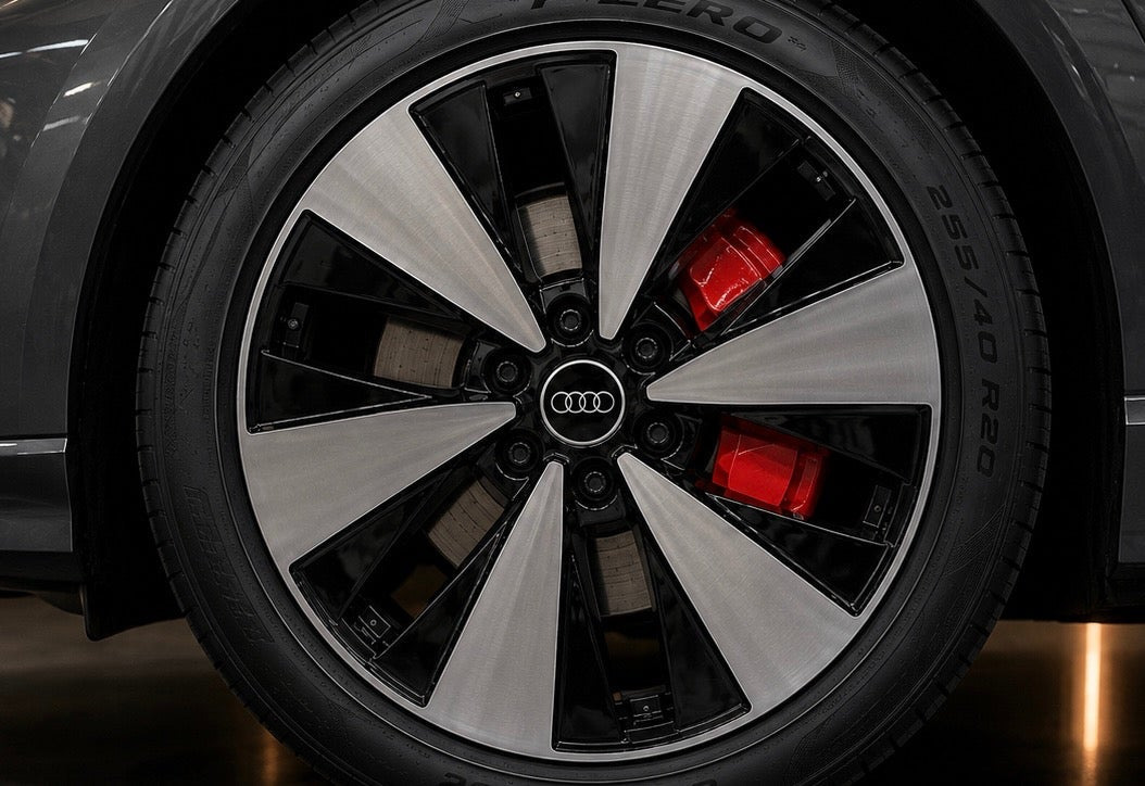 Grå Audi Q6 e-tron fra 2024