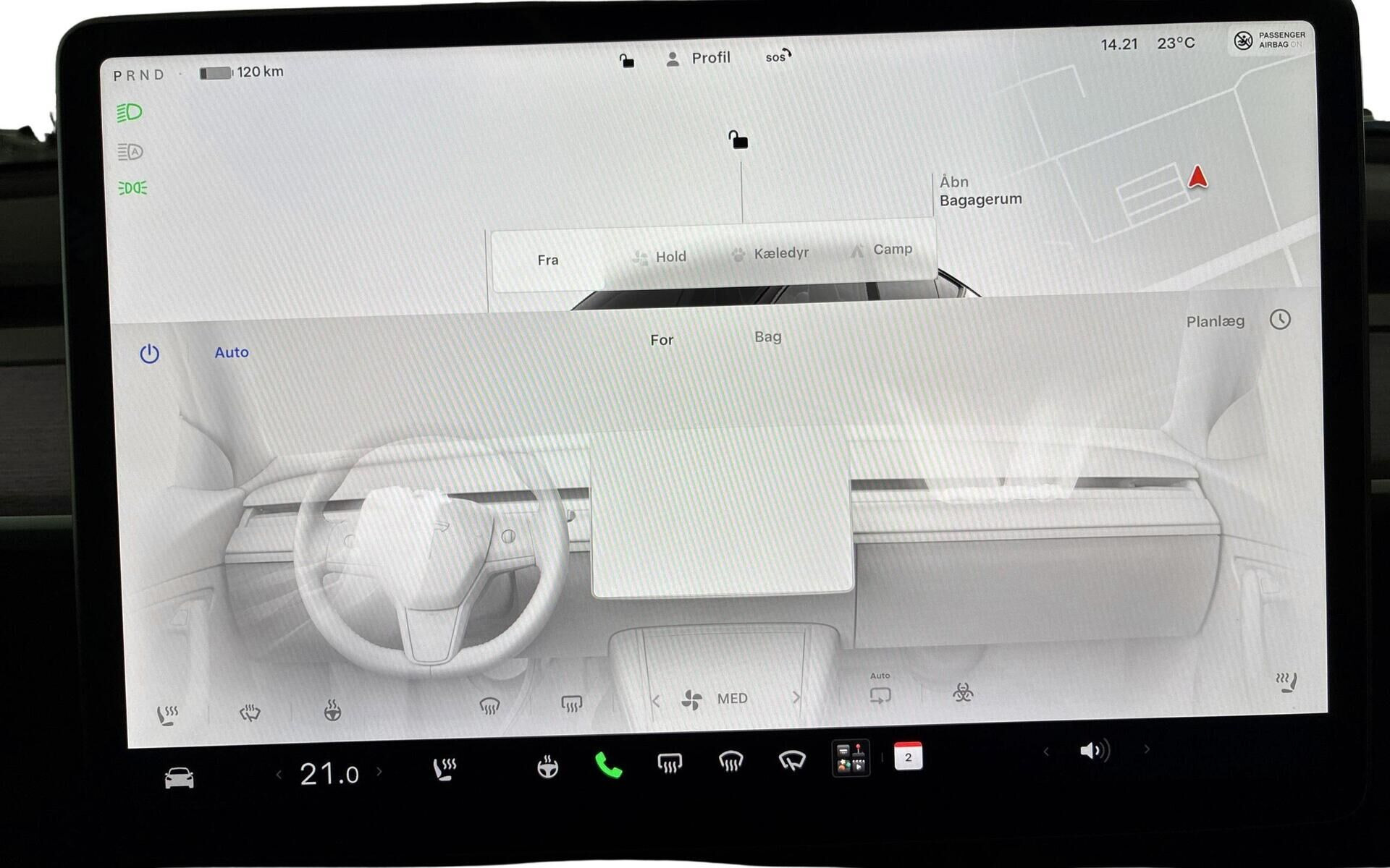 Sort Tesla Model Y fra 2022