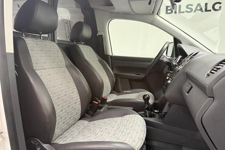 Hvid VW Caddy fra 2012
