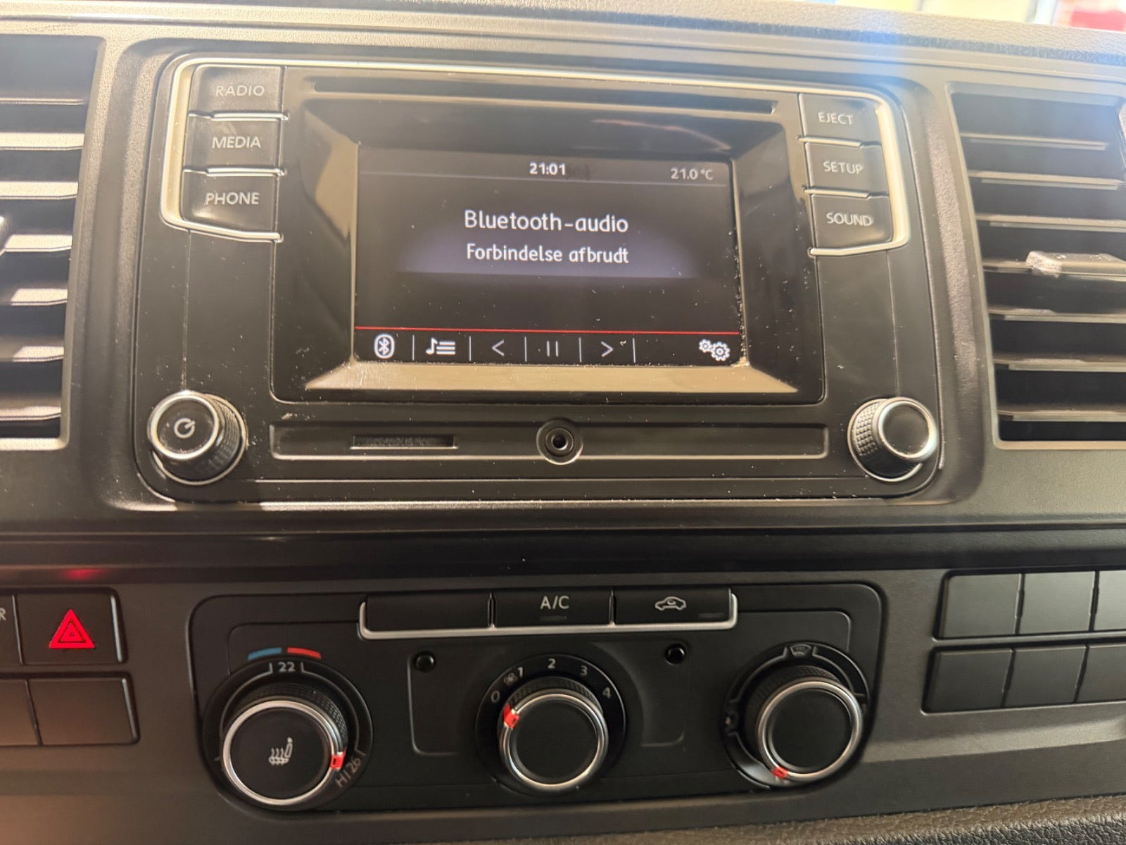 Hvid VW Transporter fra 2018