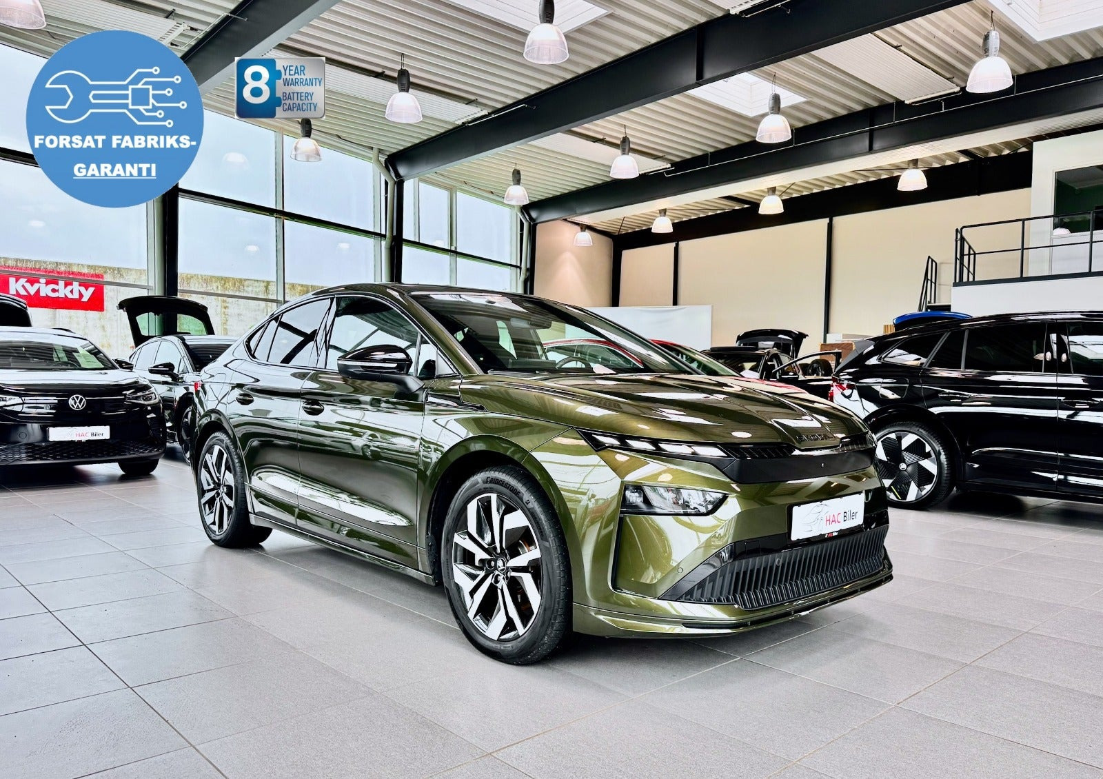 Grøn Skoda Enyaq fra 2026