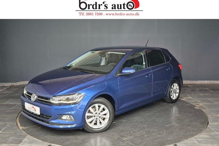 Blå VW Polo fra 2019 set udefra