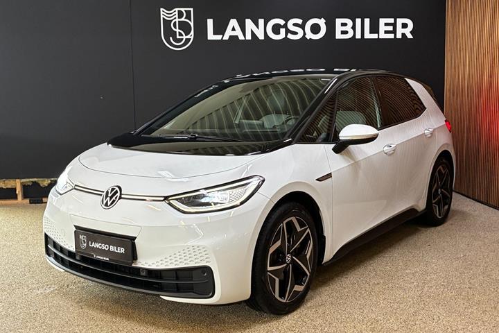 Hvid VW ID.3 fra 2021 set udefra
