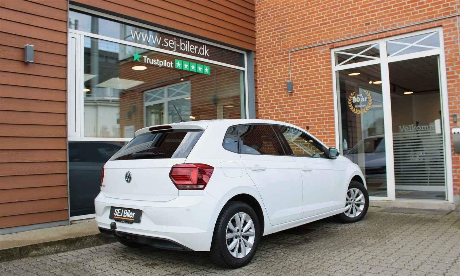 Hvid VW Polo fra 2019