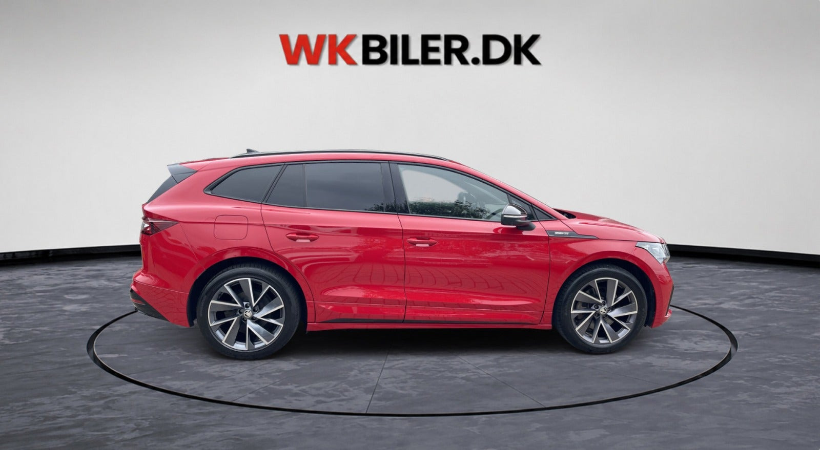 Rød Skoda Enyaq fra 2023