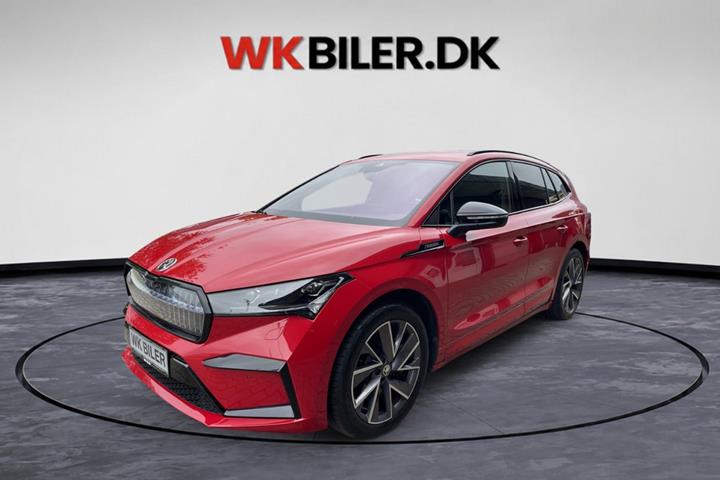 Rød Skoda Enyaq fra 2023