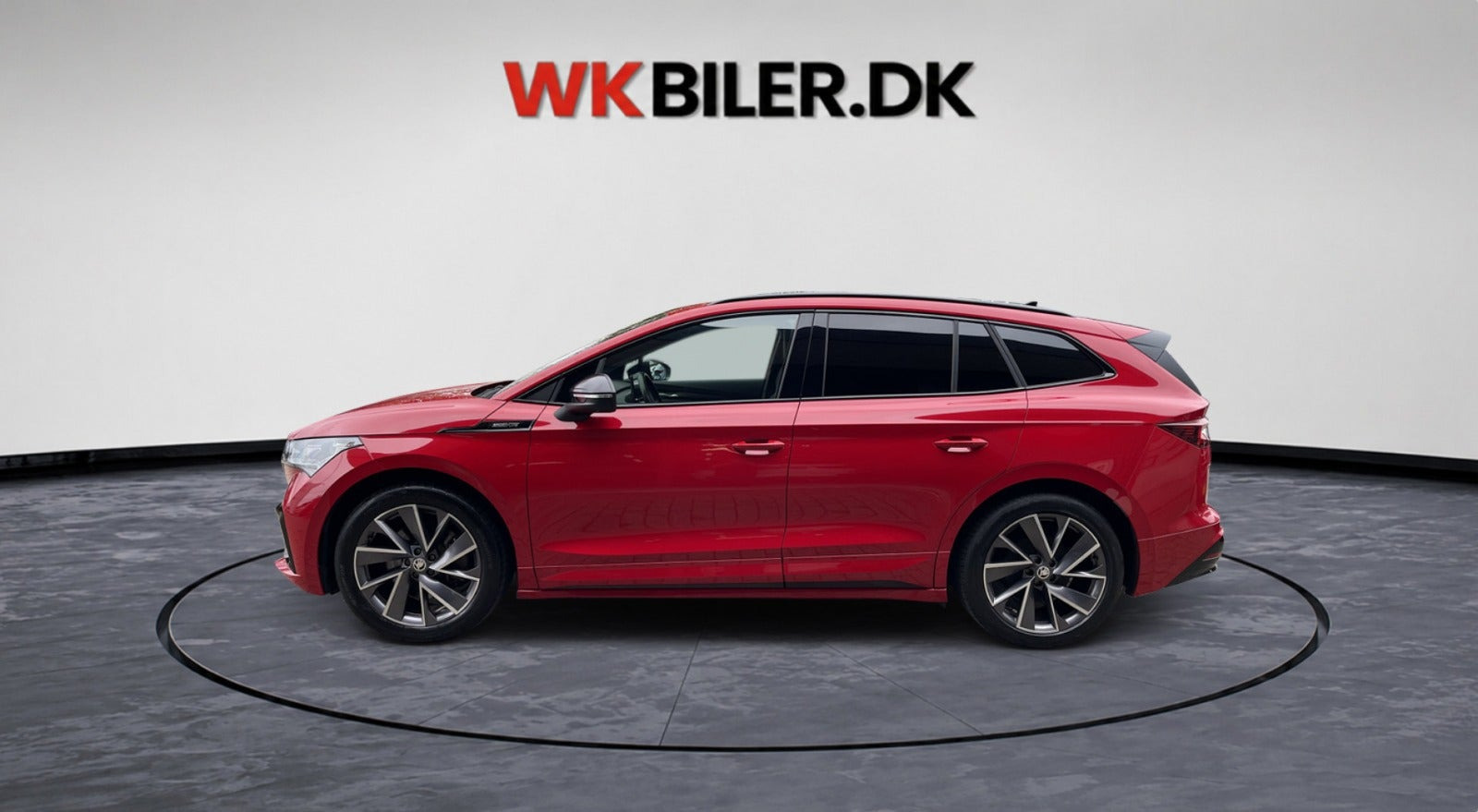 Rød Skoda Enyaq fra 2023