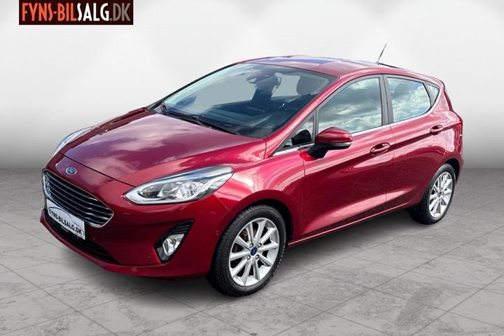 Rød Ford Fiesta fra 2019