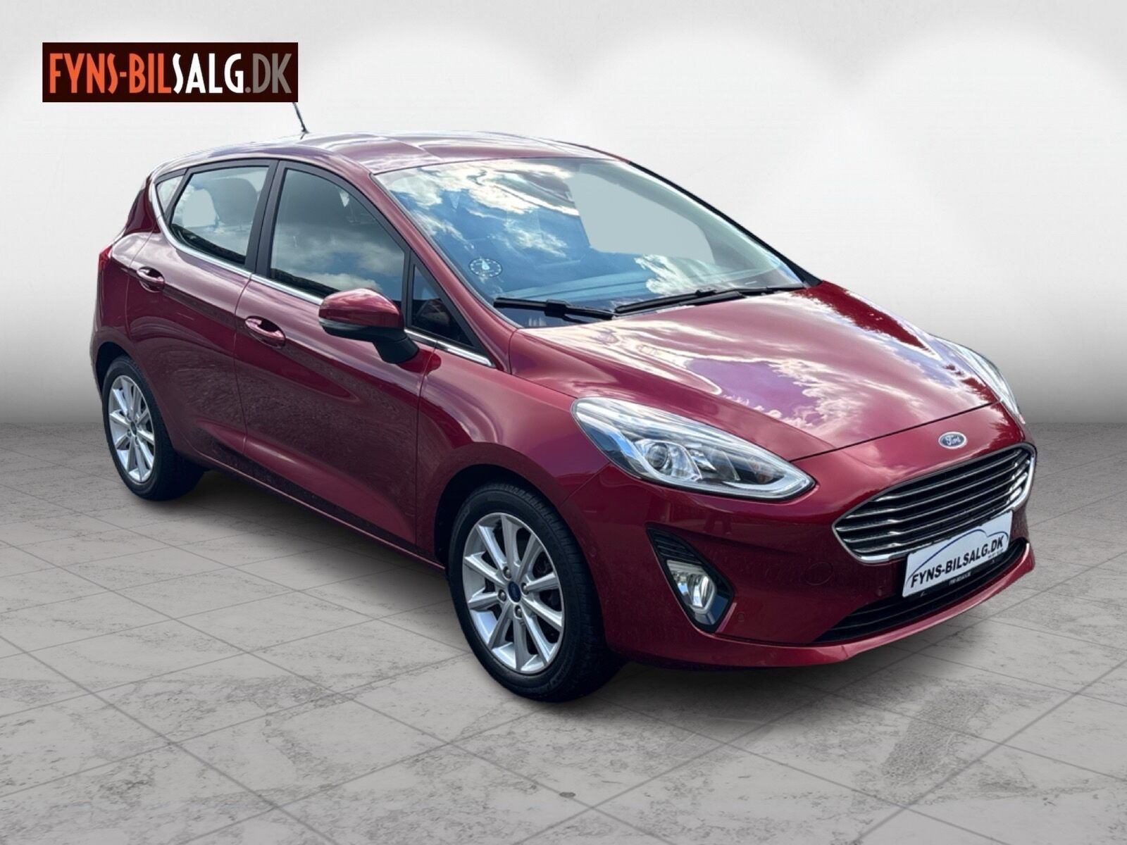 Rød Ford Fiesta fra 2019