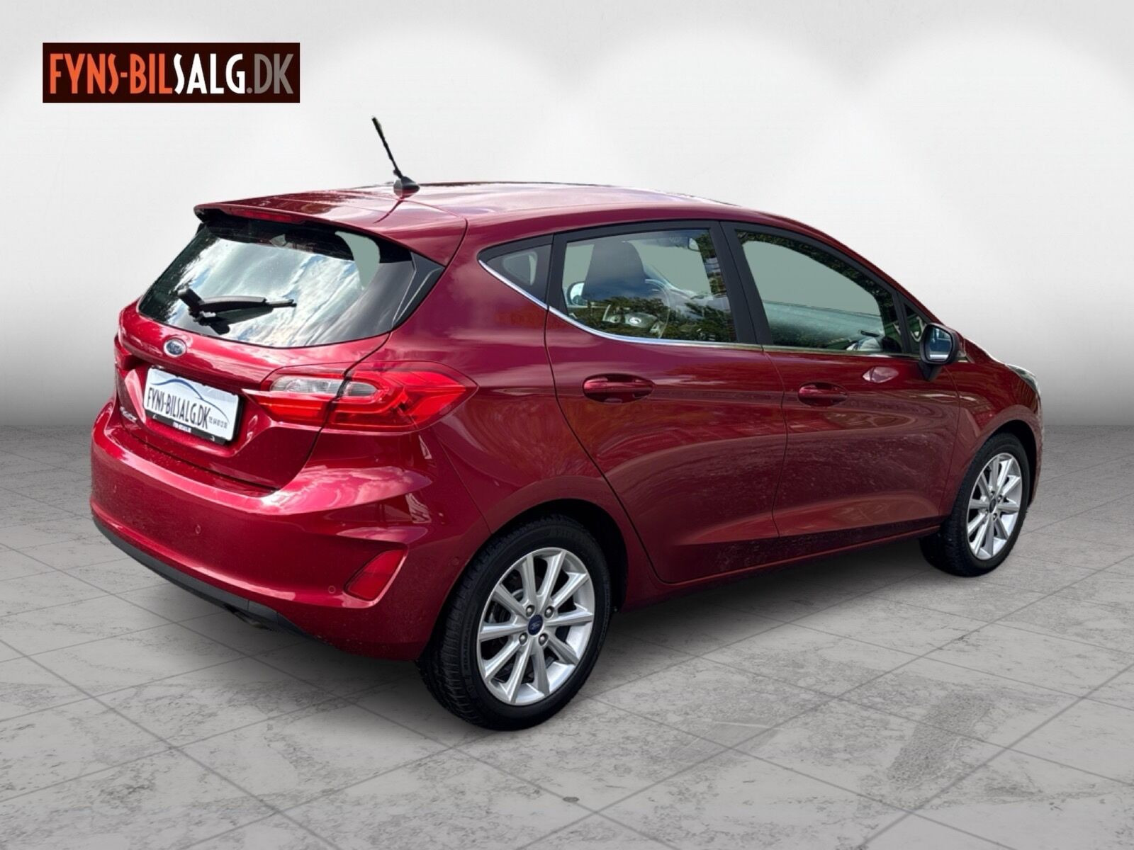 Rød Ford Fiesta fra 2019