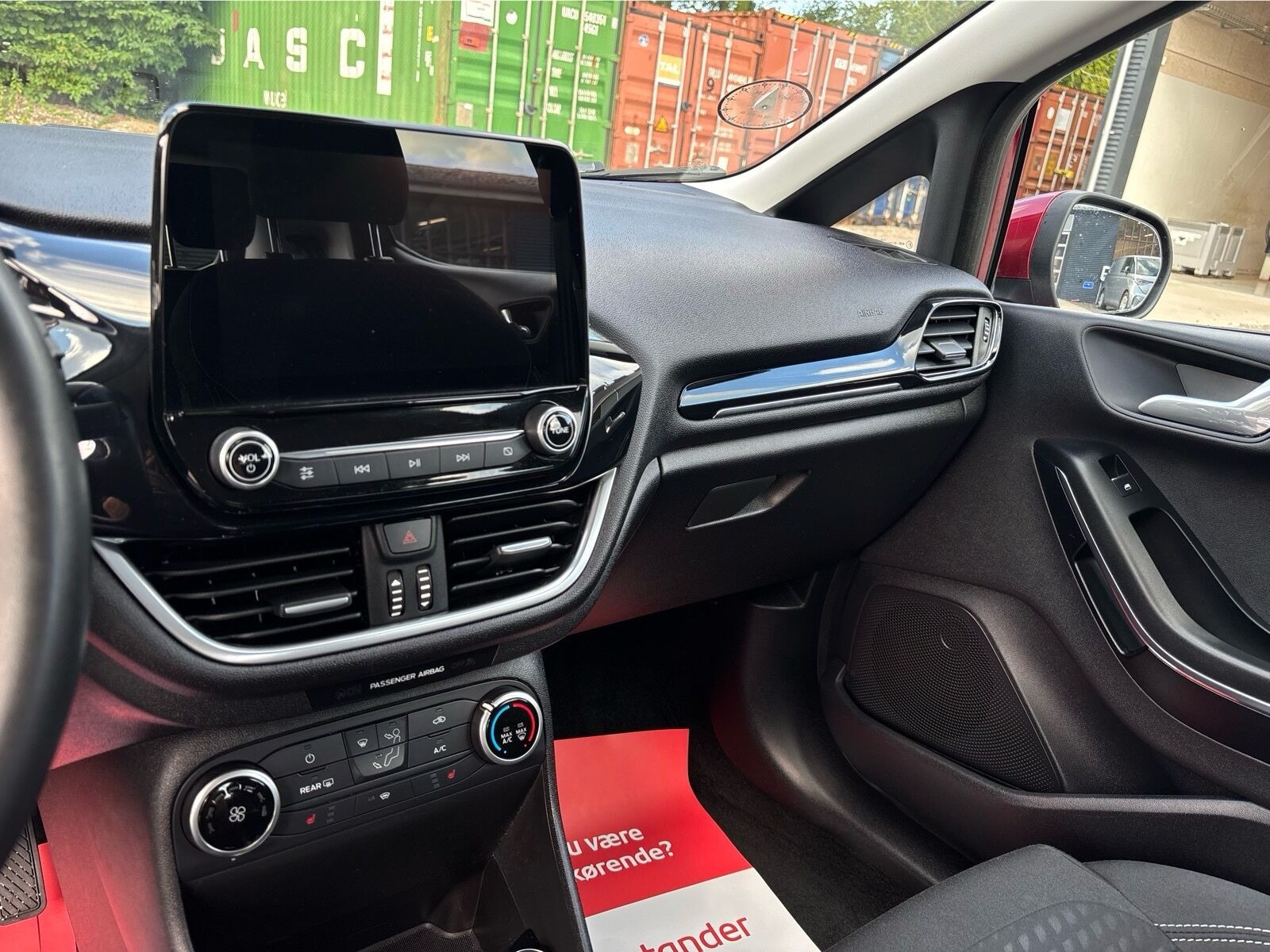 Rød Ford Fiesta fra 2019
