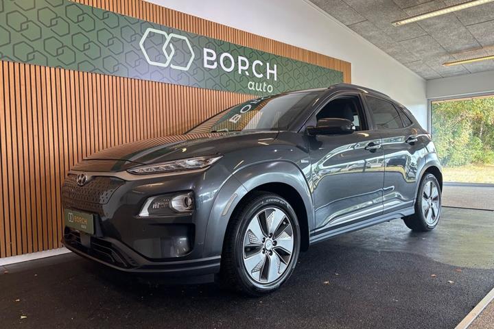 Grå Hyundai Kona fra 2018 set udefra