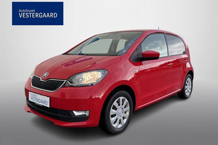Rød Skoda Citigo fra 2019