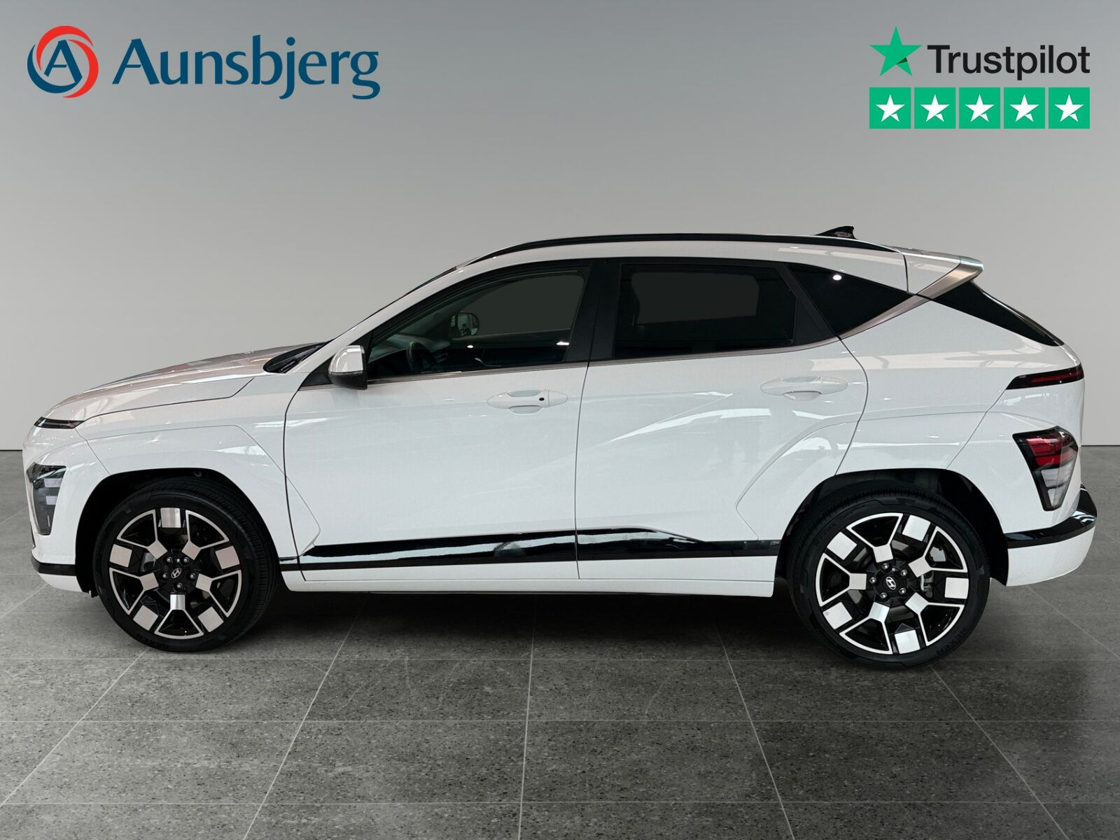 Hvid Hyundai Kona fra 2024
