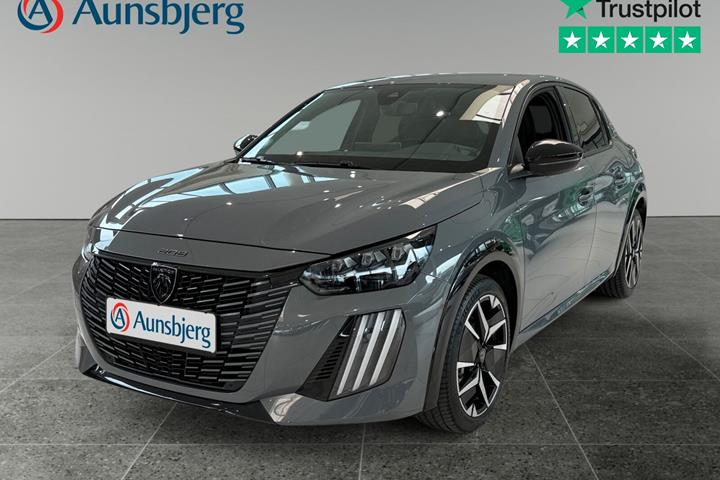 Grå Peugeot e-208 fra 2025