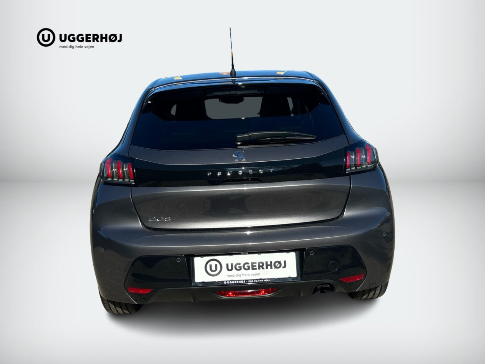 Grå Peugeot 208 fra 2021