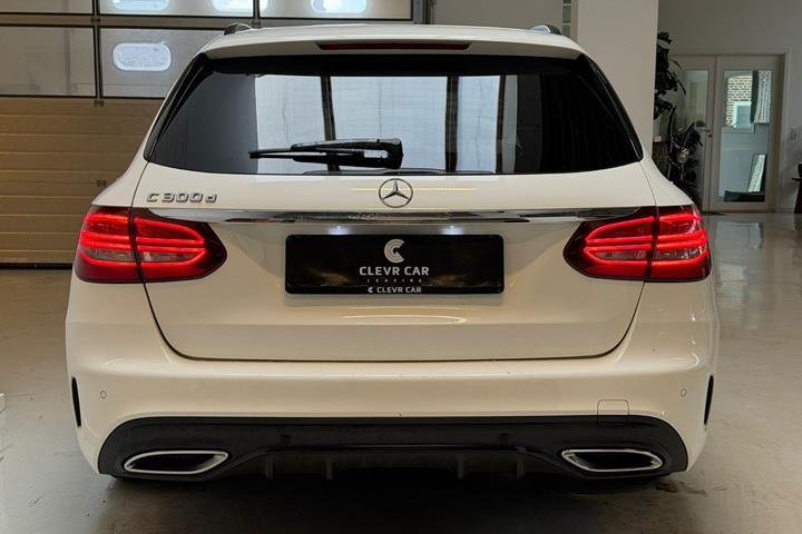 Hvid Mercedes C300 d fra 2018