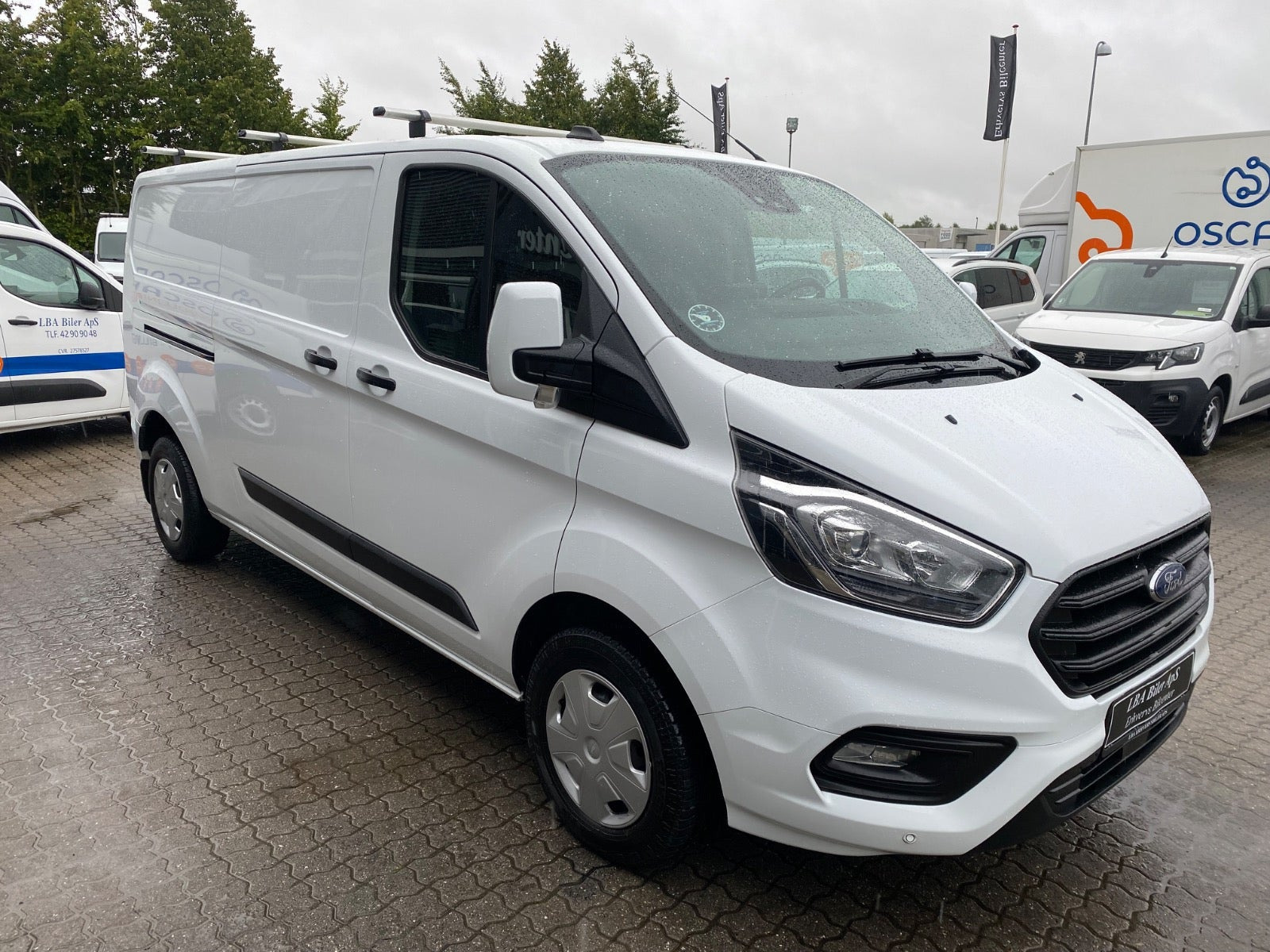 Hvid Ford Transit Custom 300 L2 fra 2020