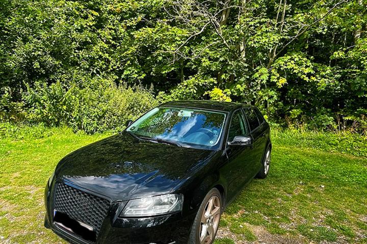 Sort Audi A3 fra 2010