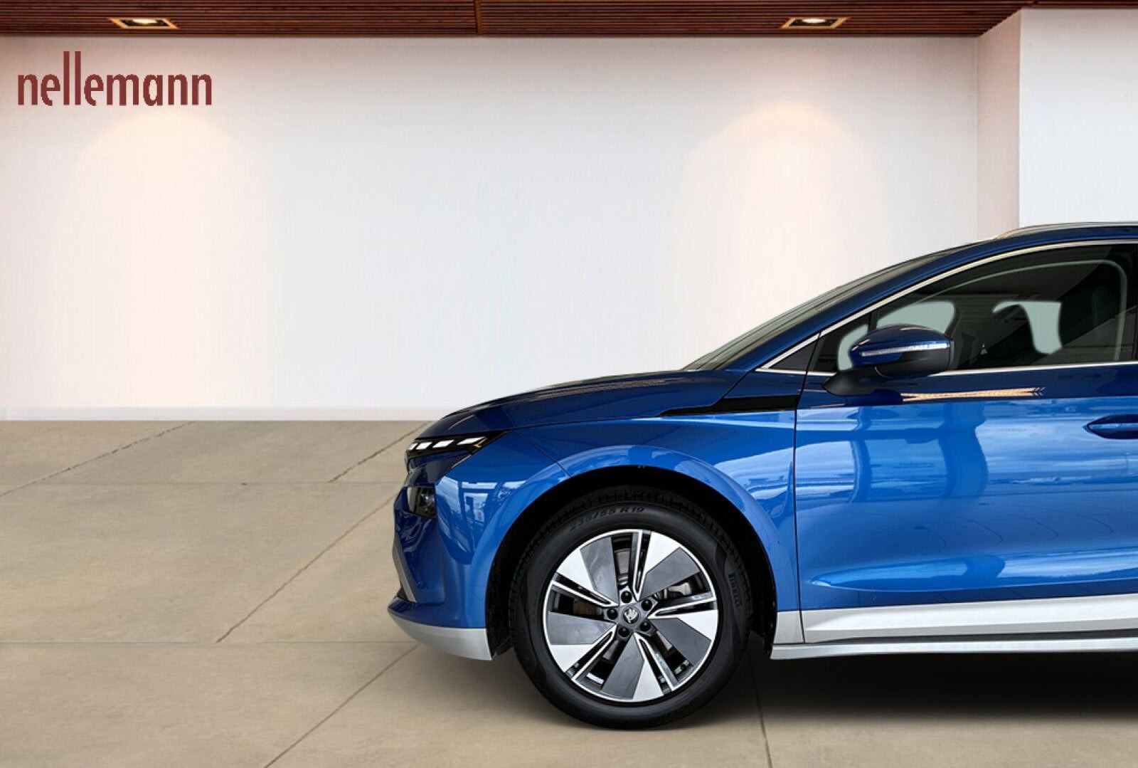 Blå Skoda Enyaq fra 2026
