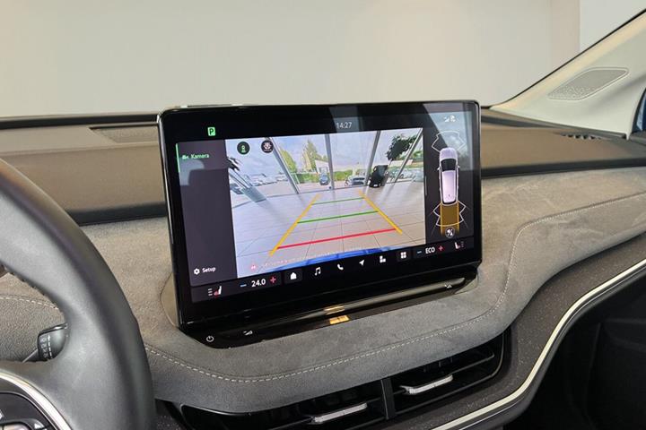 Blå Skoda Enyaq fra 2026
