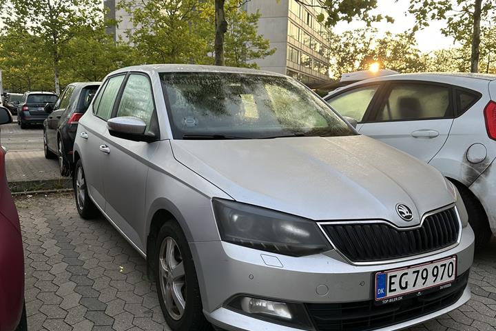 Grå Skoda Fabia fra 2016