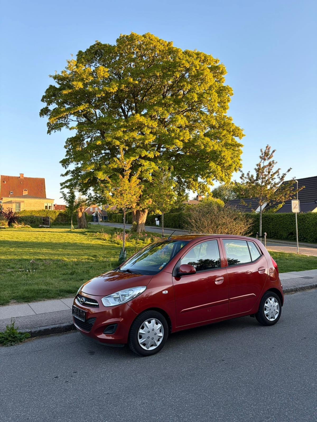 Grøn Hyundai i10 fra 2011