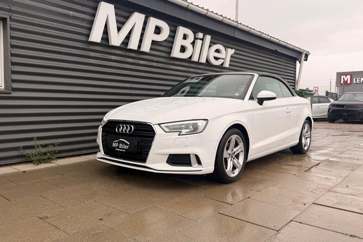 Hvid Audi A3 fra 2018 set udefra