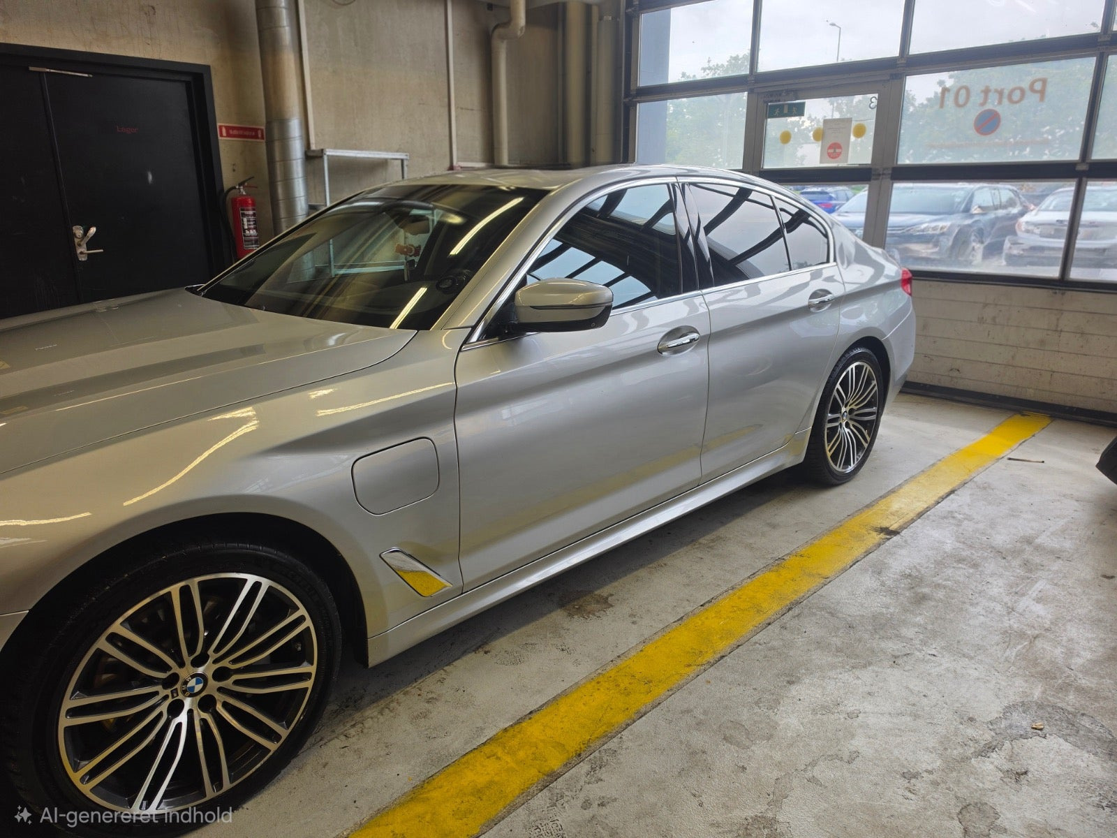 Sølv BMW 530e fra 2018
