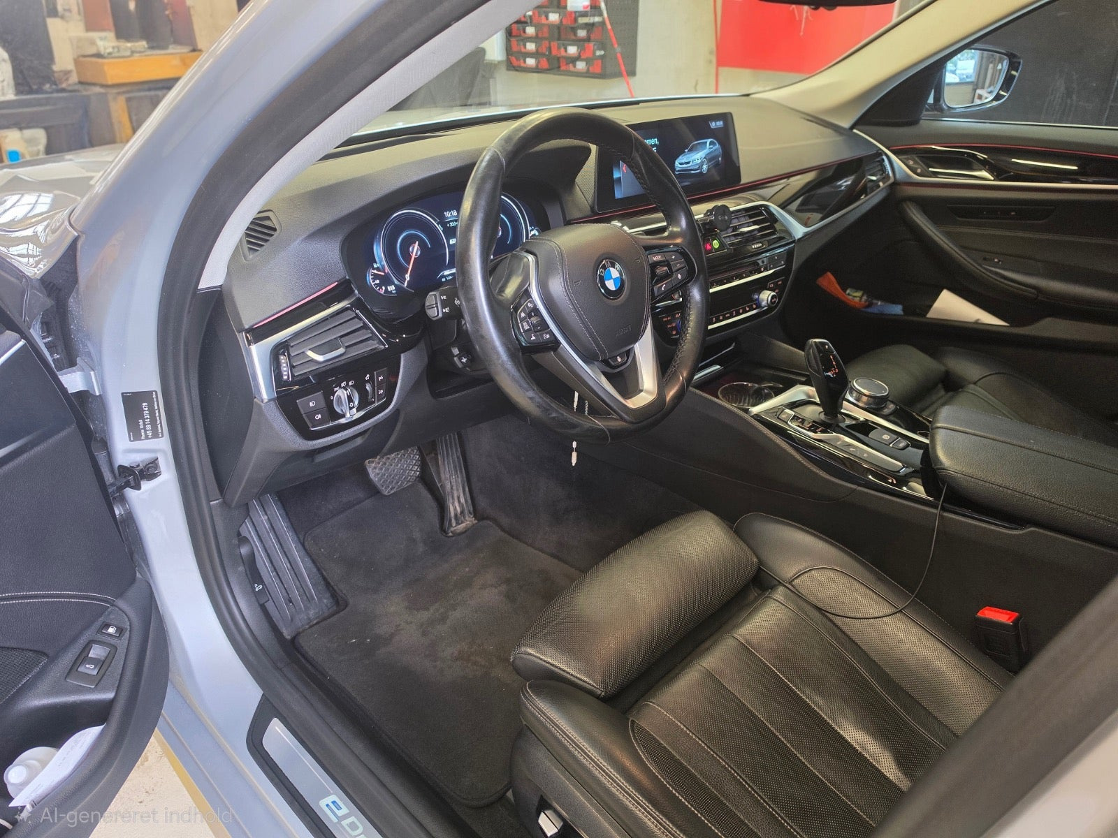 Sølv BMW 530e fra 2018