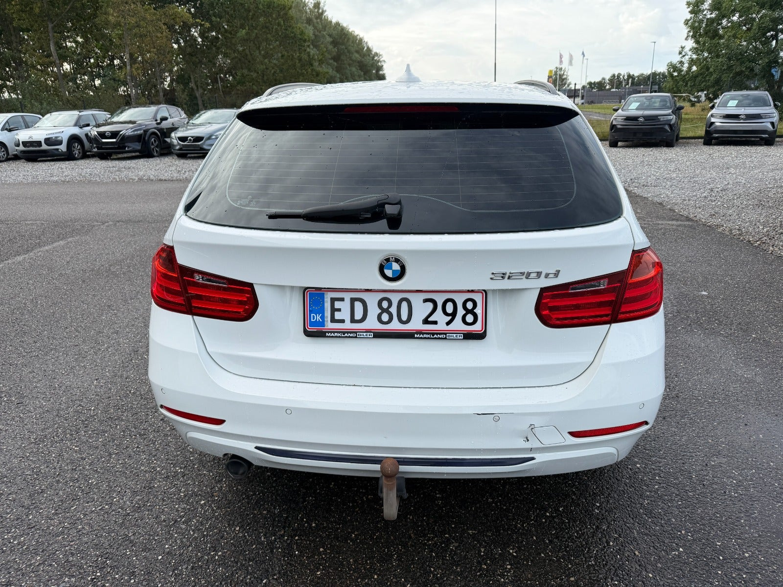 Hvid BMW 320d fra 2013