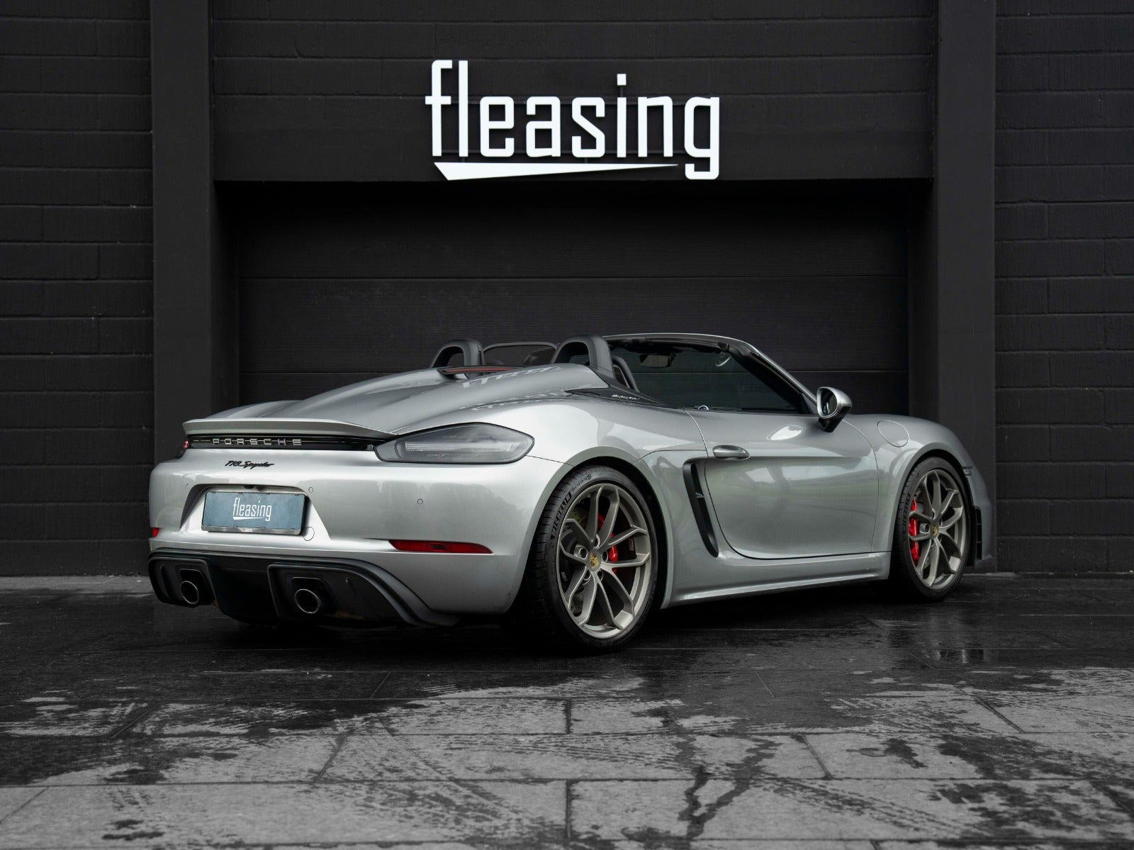 Sølv Porsche 718 Spyder fra 2020