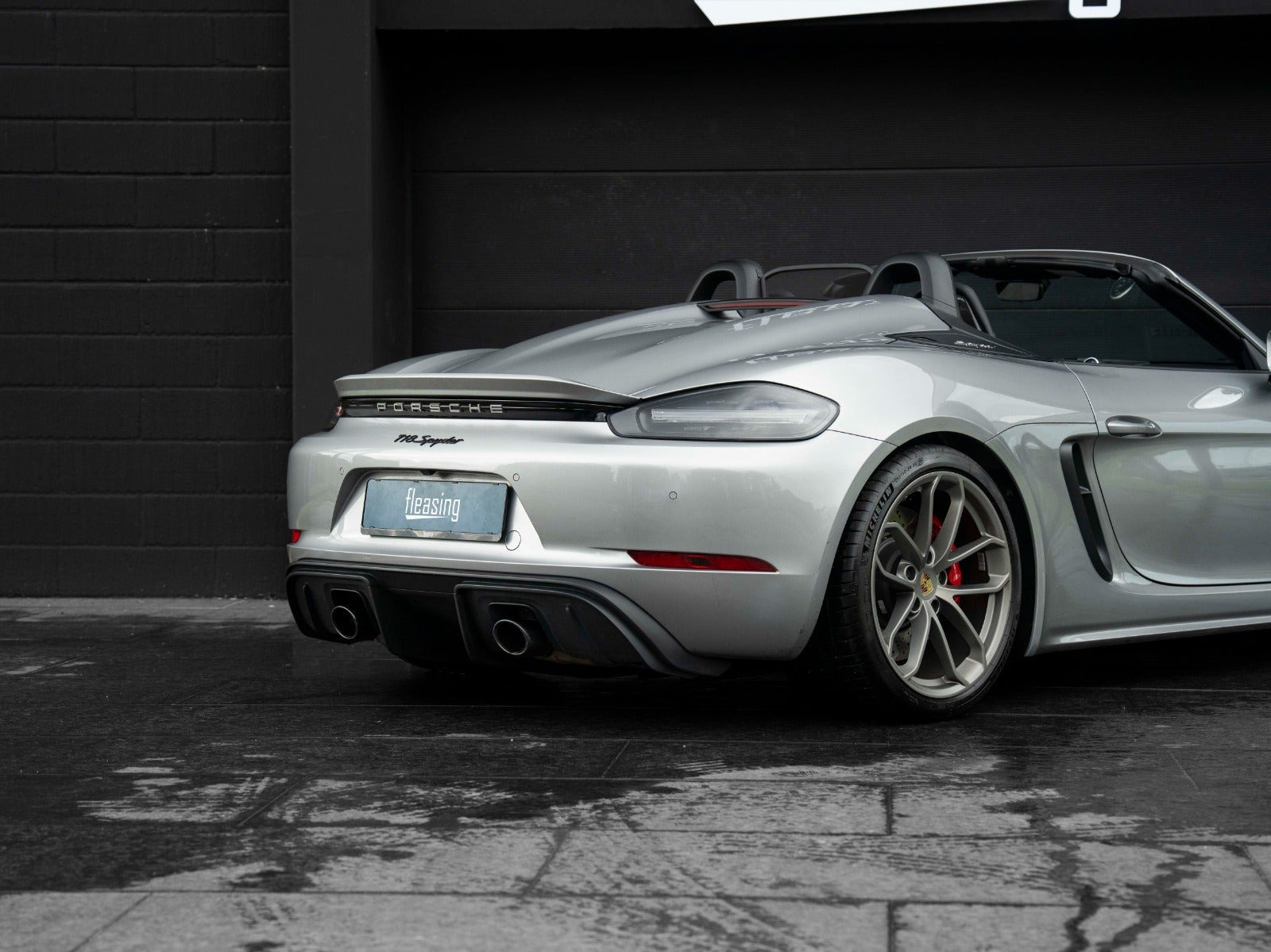 Sølv Porsche 718 Spyder fra 2020