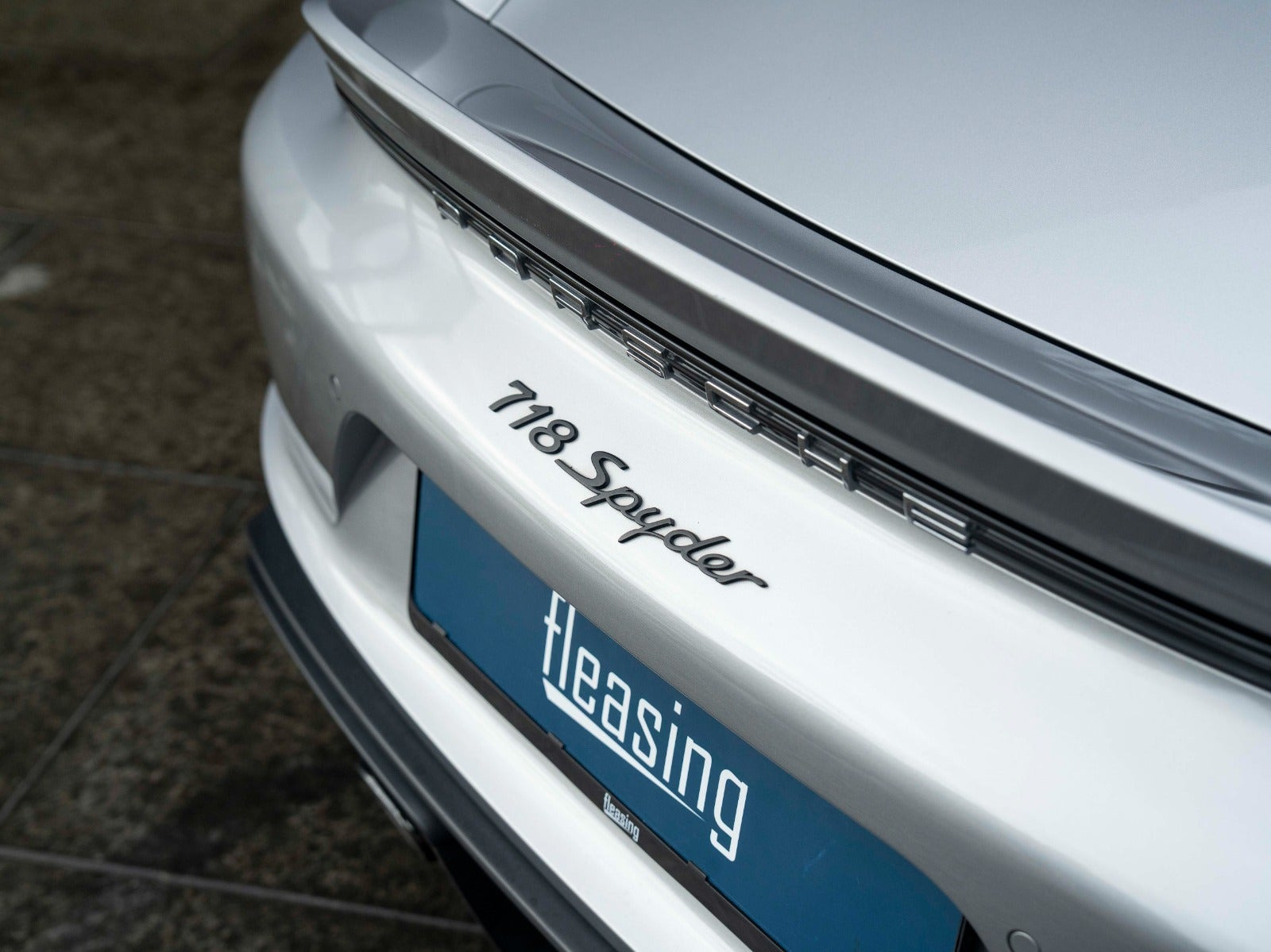 Sølv Porsche 718 Spyder fra 2020