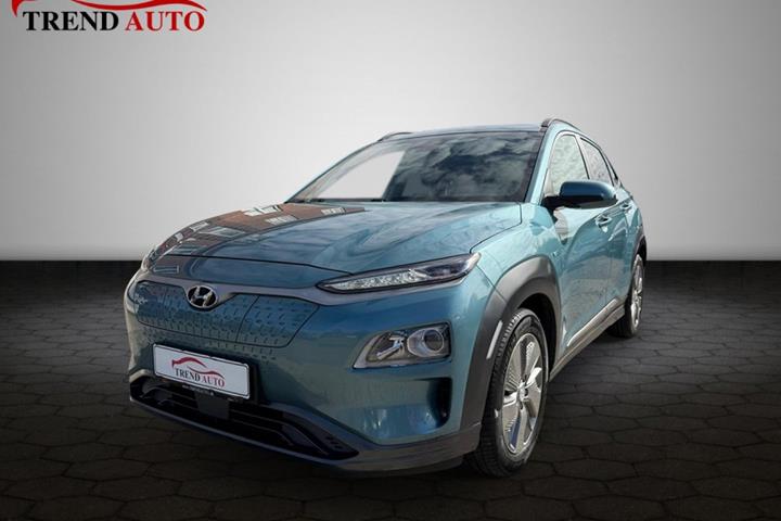Blå Hyundai Kona fra 2020 set udefra