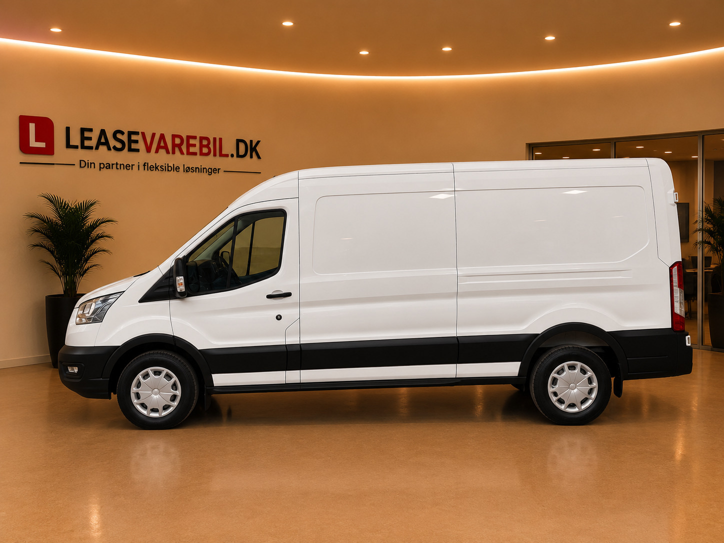 Hvid Ford Transit 350 L3 Van fra 2021