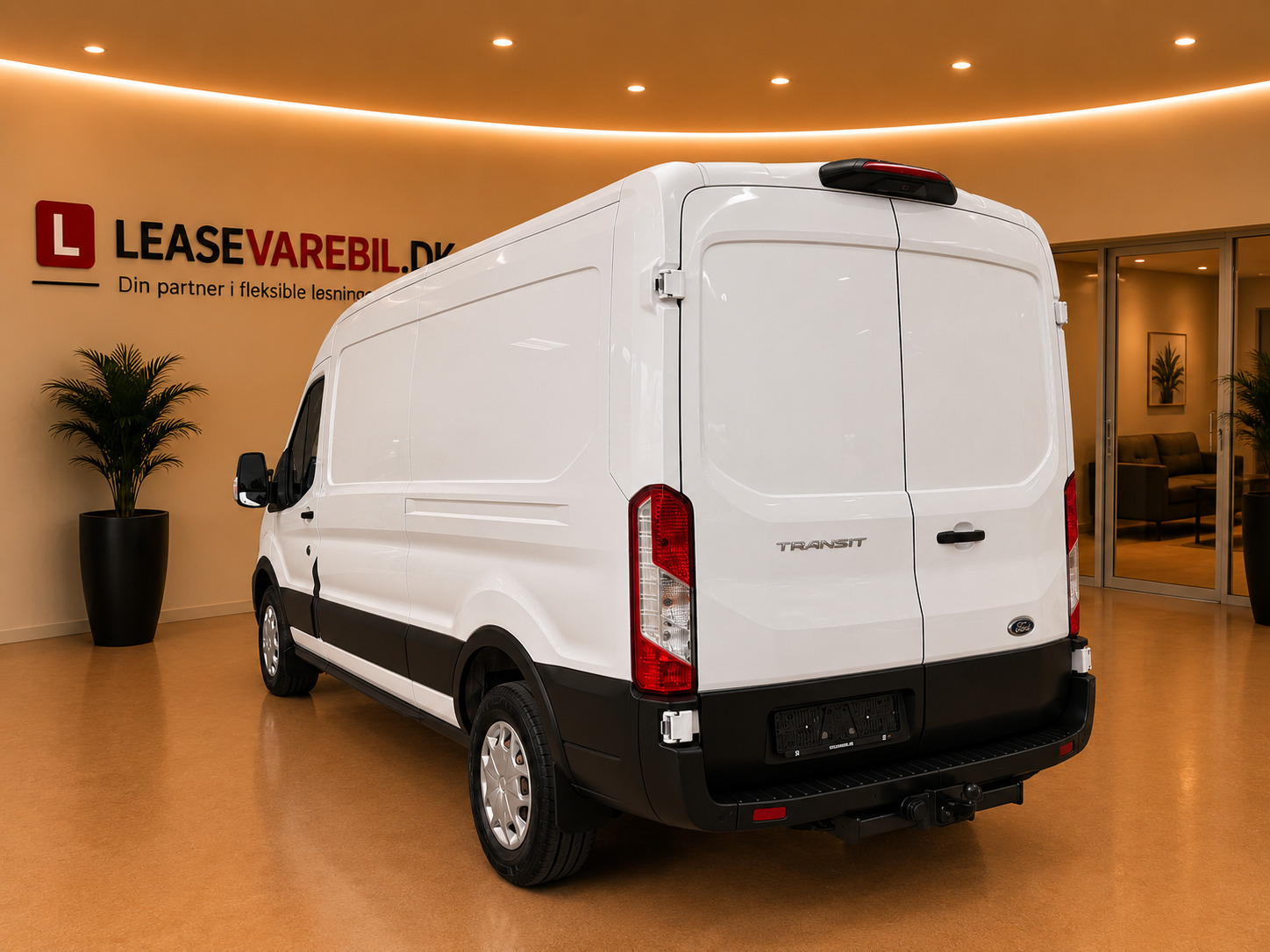 Hvid Ford Transit 350 L3 Van fra 2021