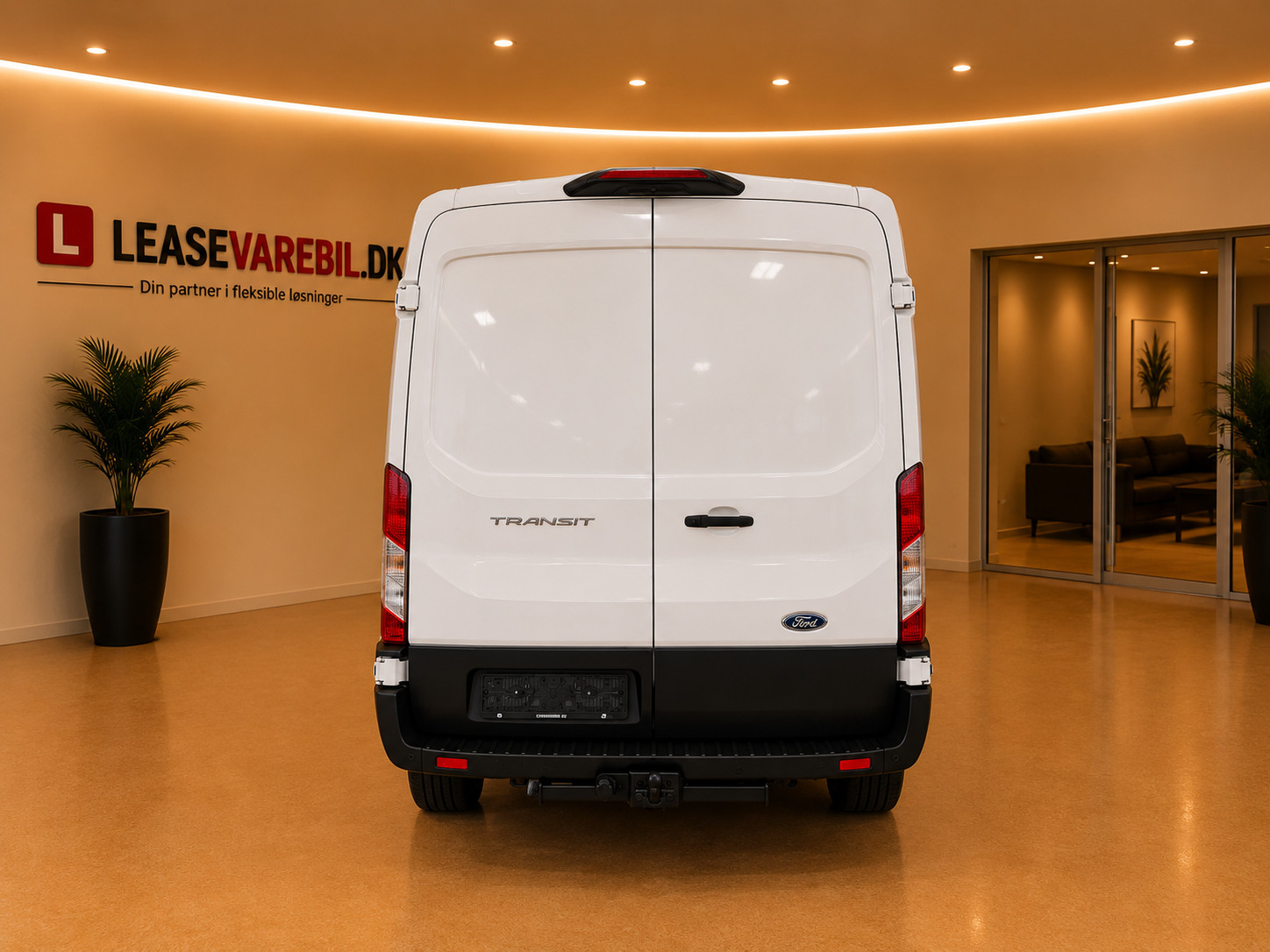Hvid Ford Transit 350 L3 Van fra 2021