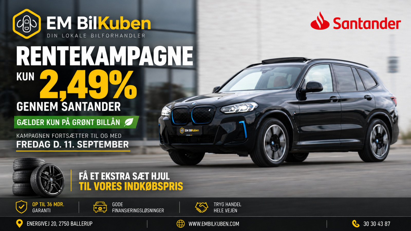 Grøn BMW iX1 fra 2024