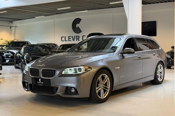 Sølv BMW 520d fra 2016